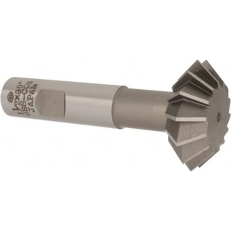 Value Collection 1-1/2 1-1/2 Cut Diam, 9/16 Cut Width, 5/8 Shank, Cobalt Double-Angle Cutter Uncoated, 3-7/16 OAL SWC...